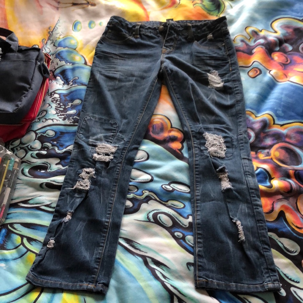 ❤️ Distressed Volcom straight/skinny legs jeans